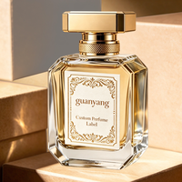 Étiquette de parfum à motif vintage en relief UV, autocollant pour bouteille en papier synthétique imperméable