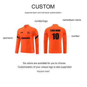 Tuta <span class=keywords><strong>da</strong></span> Allenamento <span class=keywords><strong>Calcio</strong></span> Premium Qualità Thailandese 2025 con Set Eleganti, Tuta Sportiva con Mezza Zip, Abbigliamento Sportivo Caldo - Product Image 2