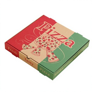 Boîtes à pizza jetables en carton ondulé kraft de 7 à 16 pouces pour emporter - Product Image 1