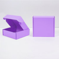 Boîtes d'Expédition Grandes Ondulées sur Mesure Fabrication d'Emballages Boîtes Postales en Carton Kraft Mauve pour Bijoux avec Logo Personnalisé