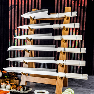 Nuevo Diseño Cuchillo Japonés de Cocina para Chef para Filetear Sashimi Salmón Pescado Kiritsuke Yanagiba Sushi Deba Sakimaru con Mango de Marfil - Product Image 4