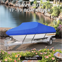 Housse de bateau remorquable professionnelle pour la pêche et le ski nautique, robuste, imperméable, à coque en V, 20'24'x90''120' 210D