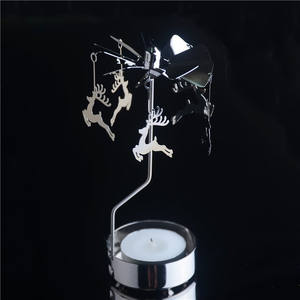 Chandelier rotatif en forme de renne, élégant, personnalisé, en métal plaqué, pour charetier de noël - Product Image 4