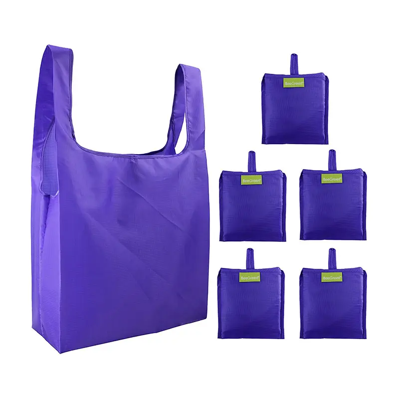 Excelente qualidade design da moda ecológico compras dobrável saco de sacola de poliéster personalizado