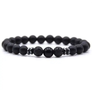 Bracelet diffuseur <span class=keywords><strong>de</strong></span> pierres précieuses <span class=keywords><strong>de</strong></span> guérison 8 mm en gros pour femmes et hommes, perles en pierre <span class=keywords><strong>de</strong></span> lave volcanique naturelle - Product Image 2