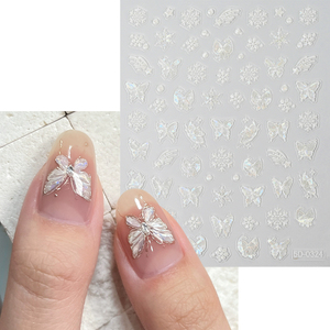 Factory Direct 5D Schmetterling <span class=keywords><strong>Nail</strong></span> Art Aufkleber Design Geprägte Nagel Aufkleber Maniküre Aufkleber Nagel Aufkleber für neues Design - Product Image 5