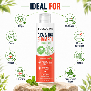 Champú Antipulgas y Garrapatas para Mascotas <span class=keywords><strong>de</strong></span> Marca Privada, Limpiador para Baño y Limpieza, Champú Natural y Orgánico Antipulgas y Garrapatas para Perros y Gatos - Product Image 3