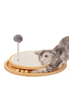 <span class=keywords><strong>Arbre</strong></span> <span class=keywords><strong>à</strong></span> <span class=keywords><strong>chat</strong></span> multi-niveaux de 65 pouces avec condo et 13 poteaux en sisal-Tour en bois massif pour grands chats d'intérieur avec lit et jouets - Product Image 1