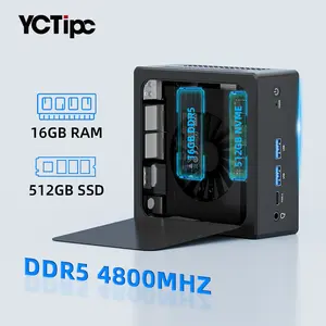 كمبيوتر مكتبي صغير من مصنع YCTipc مخصص جديد موديل N95 Win-11 Mini PC DDR5 NVME WIFI 7260