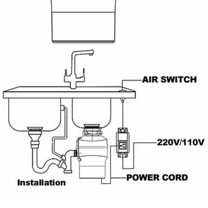 Electric Garbage Disposal Machine <strong>Food</strong> Waste Disposer Kitchen Appliances Recycling for Household - Product Image 5