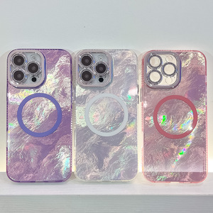 เคส iPhone 16 TPU ชาร์จไร้สายแบบแม่เหล็ก  ฝาหลังเคลือบ IMD ลายหรูหรา ดีไซน์พรีเมียม - Product Image 2