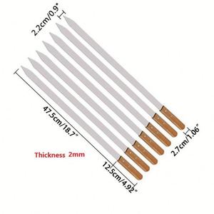 Juego de Brochetas Desechables de Acero Inoxidable para Asar, Duraderas, con Acabado Transparente, para Koobideh/Persiano/Armenio/Turco - Product Image 5