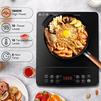 Table de cuisson à induction de haute qualité 1200W-2000W, plaque céramique à brûleur unique, boîtier électrique, affichage LED, portable pour camping-car, hollandais