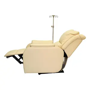 高品质医疗家具可调式医院电动献血椅医院电动输液椅，带IV杆