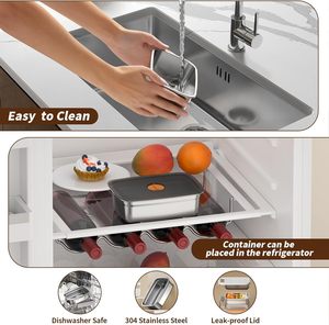Boîte à <span class=keywords><strong>lunch</strong></span> électrique sans fil 14000mAh Rechargeable Chauffage automatique 1L 5 réglages de température Étanche Portable Alimentaire - Product Image 2