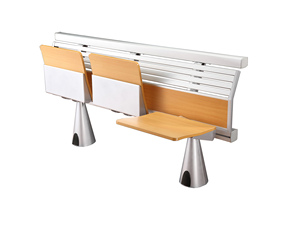 Chaise d'étudiant pour salle de conférence à double retour, avec tablette d'écriture pliable, poutre en alliage d'aluminium, mobilier <span class=keywords><strong>scolaire</strong></span> pour salle de classe - Product Image 6