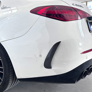 Déflecteurs de vent arrière pour Mercedes-Benz Classe C, finition noire piano, texture carbone, ABS, fixation adhésive, compatible W206 S206 2022+ - Product Image 2
