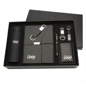 ชุดของขวัญ 7 ชิ้นพร้อมโลโก้สั่งทำ: แก้วเก็บอุณหภูมิ, สมุดบันทึก และแฟลชไดรฟ์ - เหมาะสำหรับงานอีเว้นท์องค์กรและของแจกส่งเสริมการขาย - Product Image 1