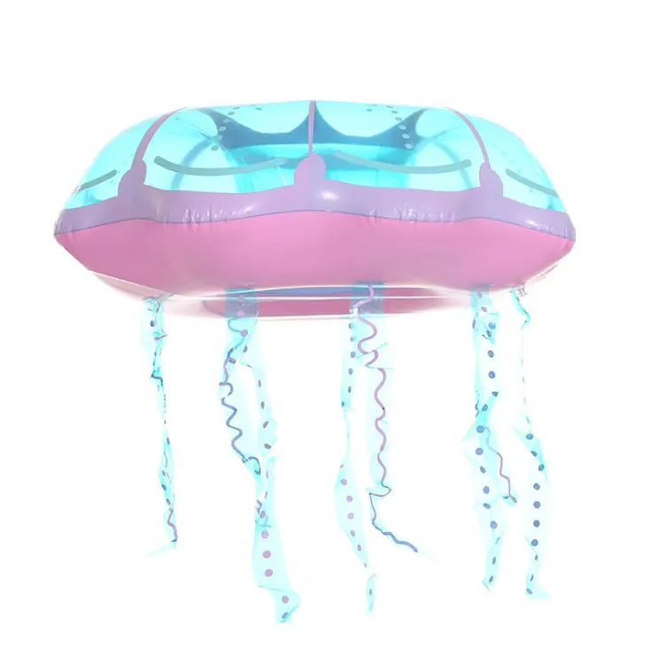 Juguete inflable divertido de vinilo para piscina o Playa, Medusa inflable flotante, anillo de natación para adultos