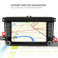 Autoradio Android 7 pouces avec écran tactile, montage sur tableau de bord pour VW, Android Auto sans fil, CarPlay intégré, WiFi, MP3, USB