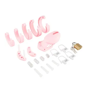 BUYBOOS 男性用シリコン製貞操帯 ペニスロック <span class=keywords><strong>BDSM</strong></span> 大人のおもちゃ 尿道拘束付き - Product Image 3