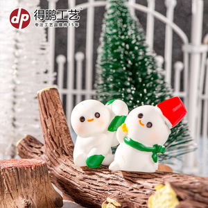 ตุ๊กตาหิมะขนาดเล็ก Dp Craft ทำจากเรซิ่น ของตกแต่งคริสต์มาสสำหรับตกแต่งภายใน - Product Image 1