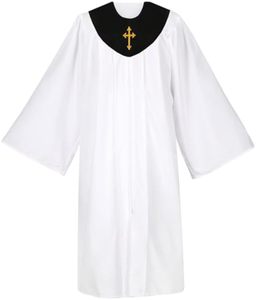 Traje de corista al por mayor, atuendo de coro para actuaciones, túnicas de coro bordadas con estola, vestimenta de iglesia - Product Image 4