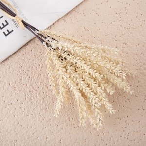 CallaFloral Ramo de Espigas de Trigo Artificiales Beige de Plástico para Decoración de Interiores YC1091 - Product Image 3