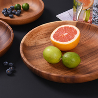Assiette en bois au design classique écologique, chargeurs de pizza en bois naturel pour restaurants et fêtes