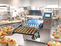 Machine à garnir les gâteaux entièrement automatique 220V, déposeuse de crème pour biscuits, équipement de boulangerie commercial