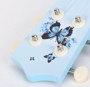 Ukelele Tenor Pequeño de 21 Pulgadas, Económico, de ABS, para Estudiantes Principiantes, para Conciertos y Viajes, con Diseño de Mariposa, Marca OEM - Product Image 4