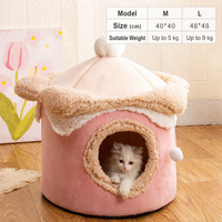 Maßgefertigtes Niedliches Prinzessinnen-Haustierbett für Katzen & Hunde mit Kristallvelours & Fleece Warm für den Winter
