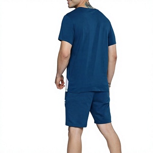 Ensemble de tenue d'été élégant pour hommes, respirant, à manches courtes, avec short assorti, ensemble deux pièces de style moderne pour l'été - Product Image 2