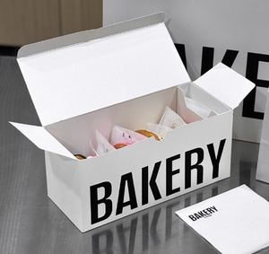 Tùy chỉnh có thể tái chế lấy đi bánh rán Hộp thiết kế đơn giản các tông màu trắng 4/6 hộp bánh rán cho món quà cho - Product Image 4