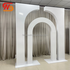 SMOOTH Factory Direct Supply White Metal Arch <b>Backdrop</b> for <b>Wedding</b> Party Ceremony Welcome Area - Product Image 2
