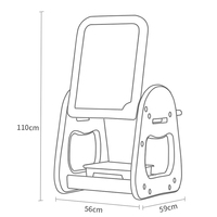 Belle matière nouvelle tablette de dessin magnétique réglable en hauteur 3 en 1 Tables et ensembles de chaises pour enfants