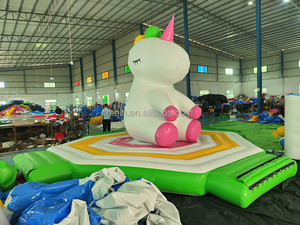 <span class=keywords><strong>Parc</strong></span> aquatique flottant gonflable avec parcours d'obstacles 40x30m en bâche PVC, capacité supérieure à 500kg, garantie 3-5 ans - Product Image 4