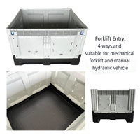 Boîte de rangement pliable en plastique durable pour pièces automobiles avec couvercle, caisses pliables en plastique pour fruits