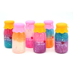 New 370g Hot Selling Colourful Crystal Slime toy Making Kit Toy Glowing Galaxy Slime For Kids