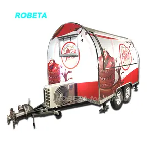 迷你甜甜圈推车/便携式食品支架/带甜甜圈的便携式小型食品拖车卡车