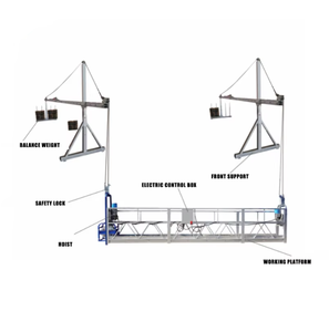 <span class=keywords><strong>Prix</strong></span> fabricant, vente directe, Zlp630, construction de bâtiments de grande hauteur, nacelle suspendue en aluminium - Product Image 2