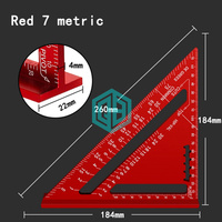 Jauges triangulaires en alliage d'aluminium pour le travail du bois outils de mesure règle d'angle de marqueur de haute précision métrique et impériale