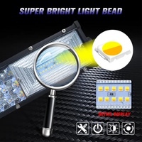 Luces LED de Barra de 21'', 31'', 42'', 52'', 270w, 405w, 540w, 675w, Luces LED Todoterreno 4x4, Luz Antiniebla LED de Doble Color con Intermitentes para Jeep