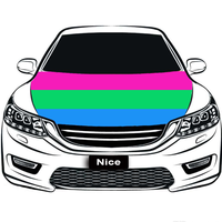 Capot de voiture personnalisé Genderflux Gay Rainbow, en polyester résistant à l'usure et multi-usages pour la décoration de fête et comme protection anti-poussière pour automobile
