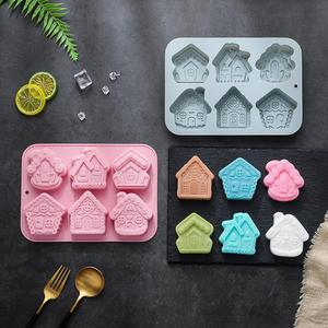 Moules à gâteau en forme de <span class=keywords><strong>maison</strong></span> M60991, moule en silicone pour savon fait main en forme de <span class=keywords><strong>maison</strong></span>, moule à chocolat, moule en résine pour pâtisserie - Product Image 3