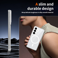 Étui de téléphone portable transparent Samsung S26 ultra 2.0mm, panneau arrière transparent, résistant aux chutes, protection durable, fin et ajusté pour S25 24