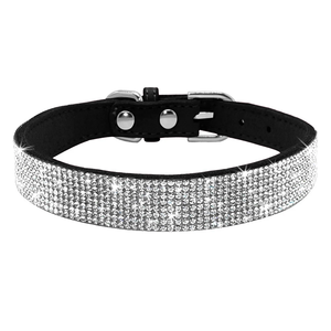 <span class=keywords><strong>Collar</strong></span> de perro de cuero PU con diamantes de imitación completos de lujo Premium Bling Crystal Glam ajustable personalizado <span class=keywords><strong>Collar</strong></span> para mascotas <span class=keywords><strong>Collar</strong></span> brillante para cachorros - Product Image 6