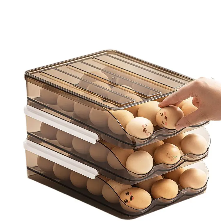 Scatola portaoggetti per uova in PET frigorifero moderna griglia per pollo tipo di cassetto scatole e contenitori per uova contenitori per uova in plastica