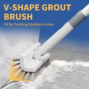 In the Trend 2-in-1 Floor Brush & <b>Squeegee</b> Wiper with Stainless Steel Handle Eco-Friendly for Household Floor Window Cleaning - Product Image 3