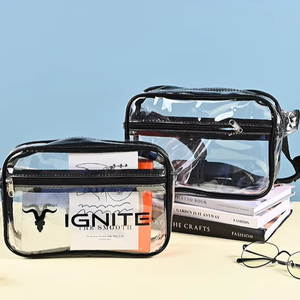 Bolsa de PVC para Cosméticos YUEHE Premium, Diseño <span class=keywords><strong>Transparente</strong></span> con Cierre de Cremallera, Material Duradero, Logotipo Personalizado, Gran Capacidad - Product Image 1